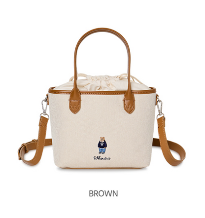 韓國 WhoAU Steve Canvas Tote Bag【WA274】