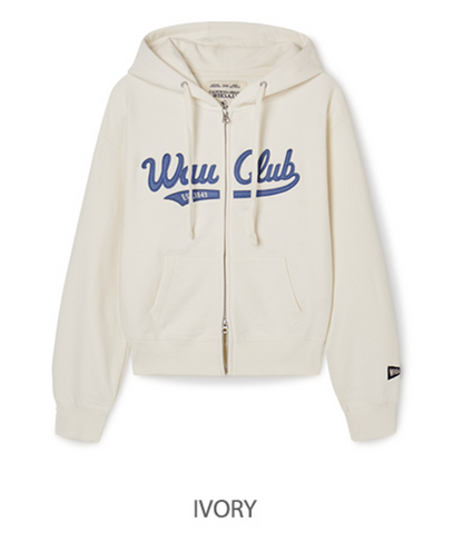 韓國 WhoAU Patch Crop Hood Zip-up【WA275】