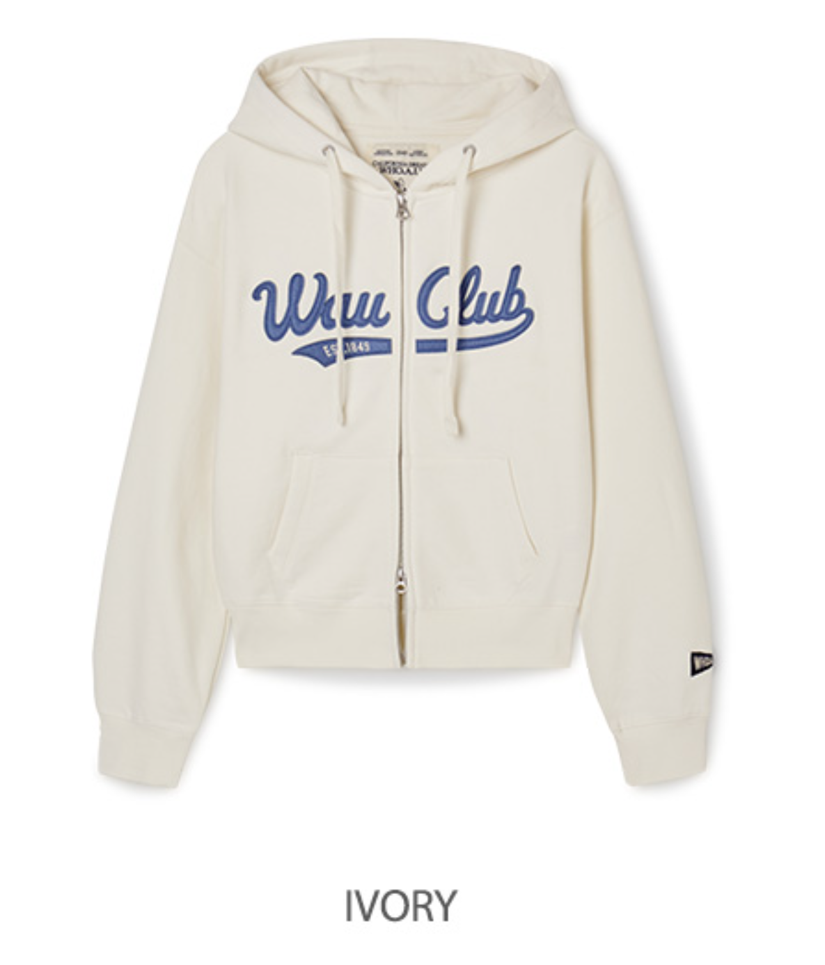 韓國 WhoAU Patch Crop Hood Zip-up【WA275】
