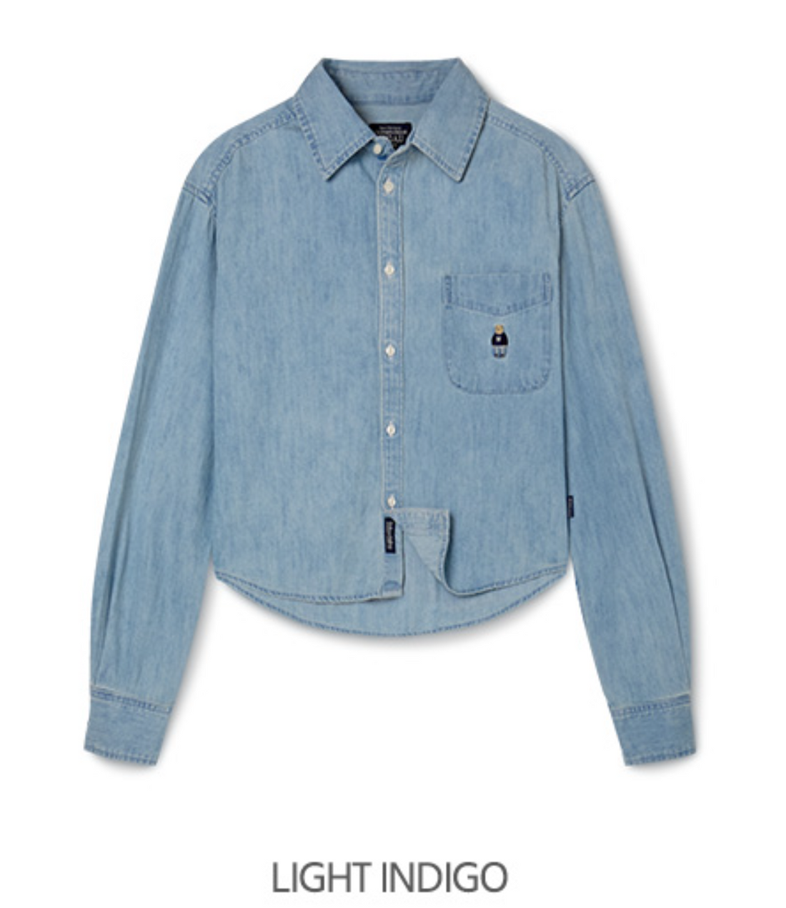 韓國 WhoAU Steve Crop Denim Shirts【WA276】