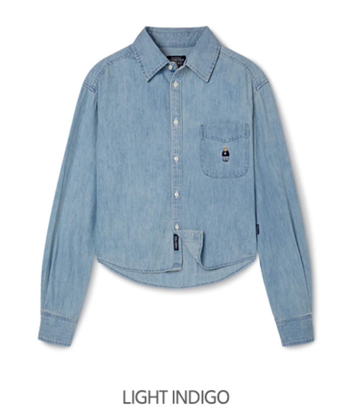 韓國 WhoAU Steve Crop Denim Shirts【WA276】
