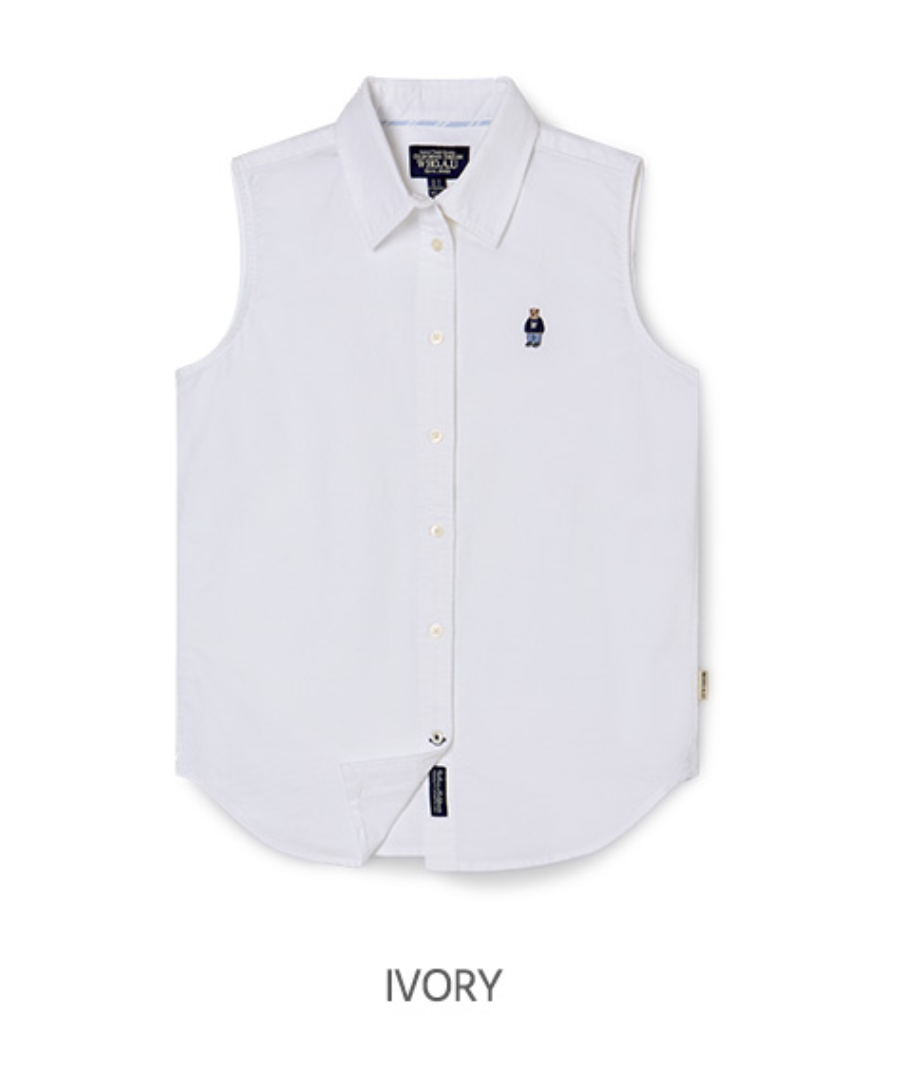 韓國 WhoAU Steve Oxford Sleeveless Shirts【WA278】