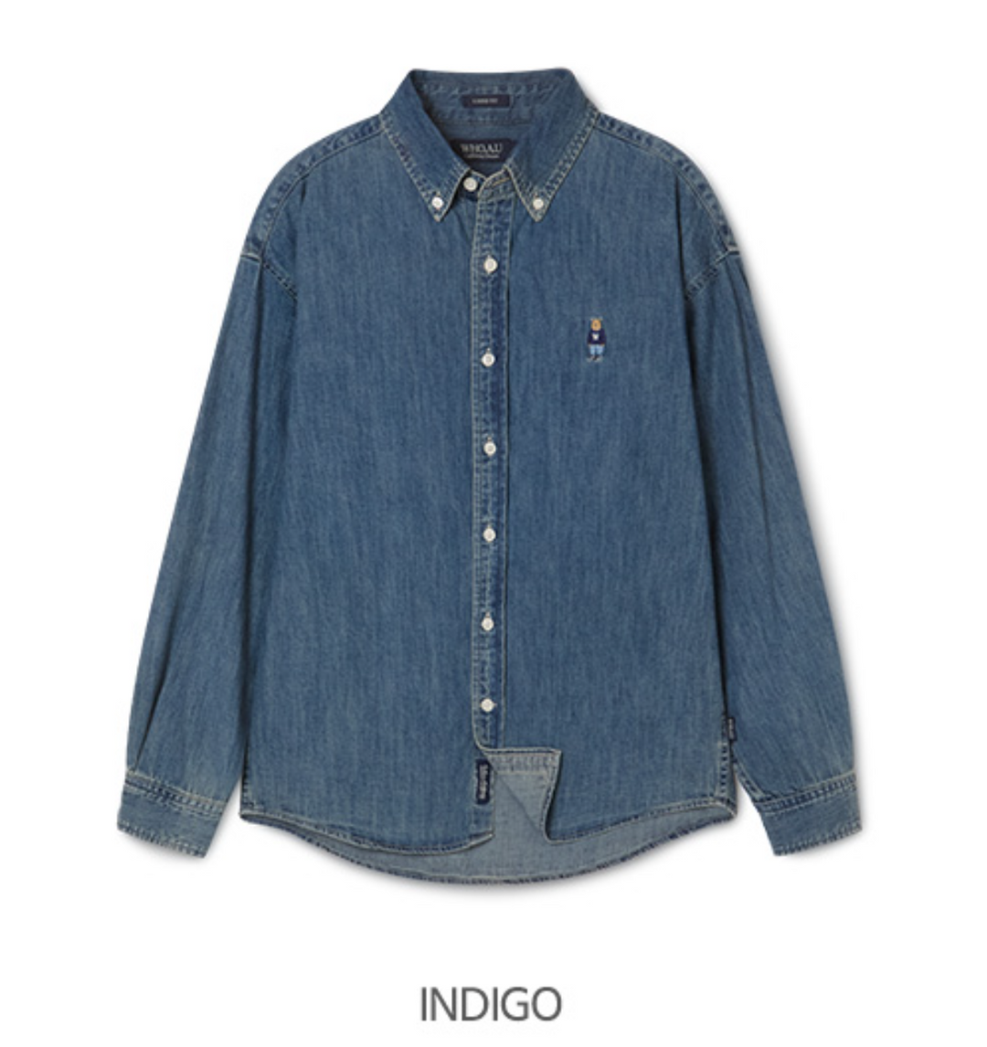 韓國 WhoAU Steve Denim Shirts【WA284】