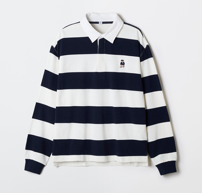 韓國 SPAO Woody Rugby Long Sleeve T-Shirt【SP302】