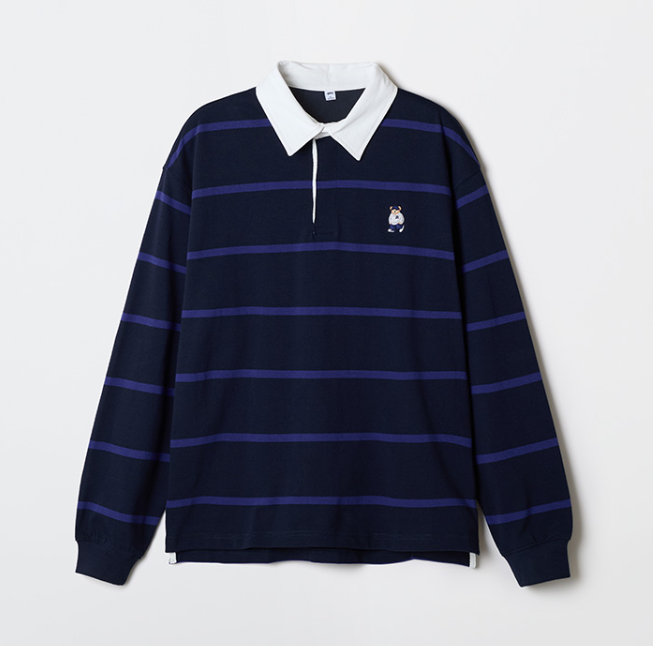 韓國 SPAO Woody Rugby Long Sleeve T-Shirt【SP302】