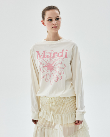 韓國 Mardi Mercredi Tshirt Long Sleeve Flowermardi【MM155】