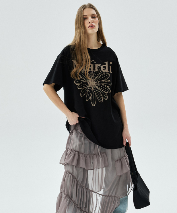 韓國 Mardi Mercredi UNISEX TSHIRT FLOWERMARDI【MM075】
