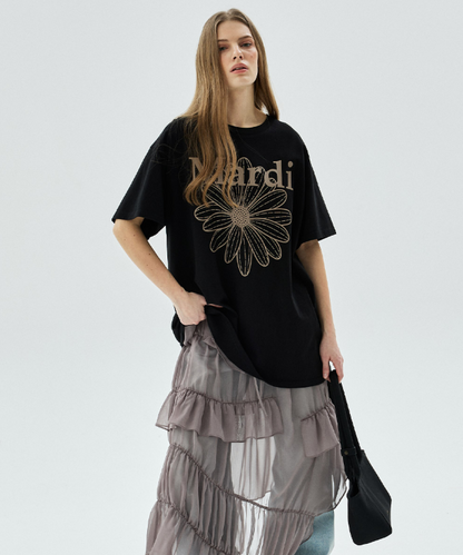 韓國 Mardi Mercredi UNISEX TSHIRT FLOWERMARDI【MM075】