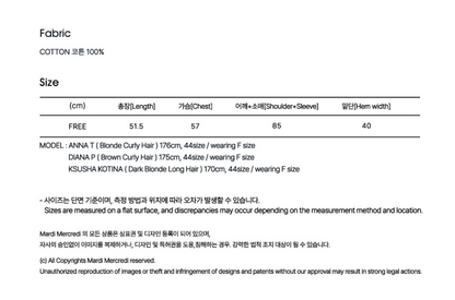韓國 Mardi Mercredi Sweatshirt Raglan Fleur Flowermardi【MM246】