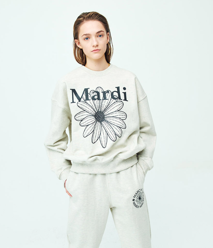 韓國 Mardi Mercredi SWEATSHIRT FLOWERMARDI【MM010】