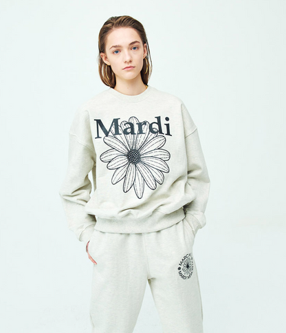 韓國 Mardi Mercredi SWEATSHIRT FLOWERMARDI【MM010】