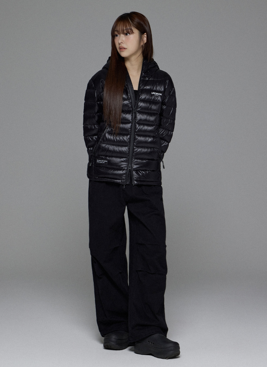 韓國 Lifework Lite Glossy Hooded Down Jumper【SC080】