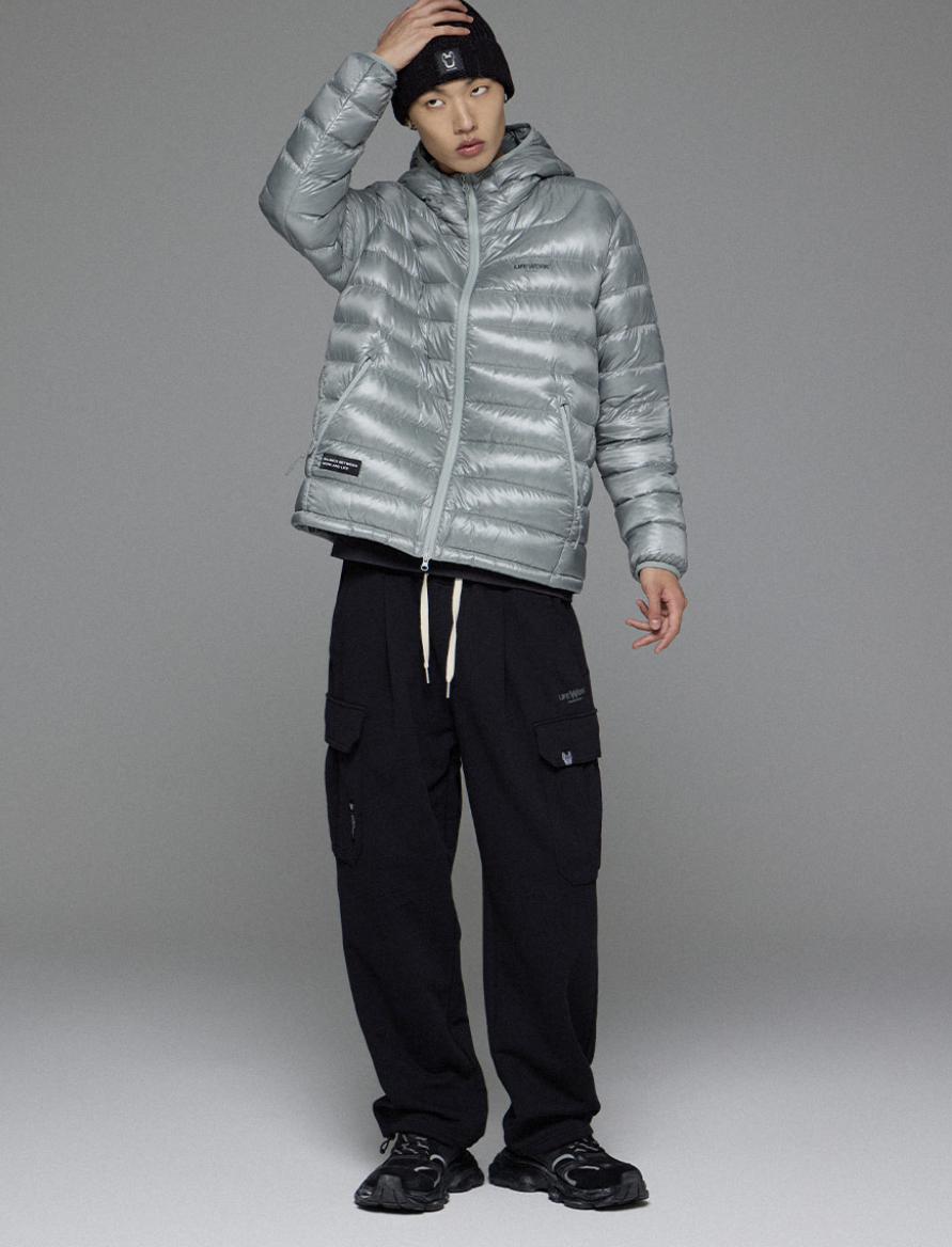 韓國 Lifework Lite Glossy Hooded Down Jumper【SC080】
