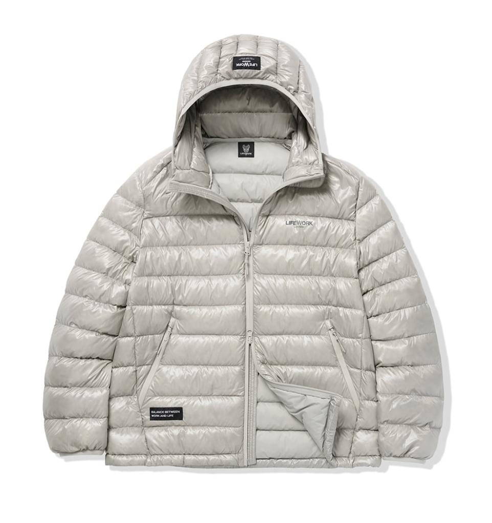韓國 Lifework Lite Glossy Hooded Down Jumper【SC080】