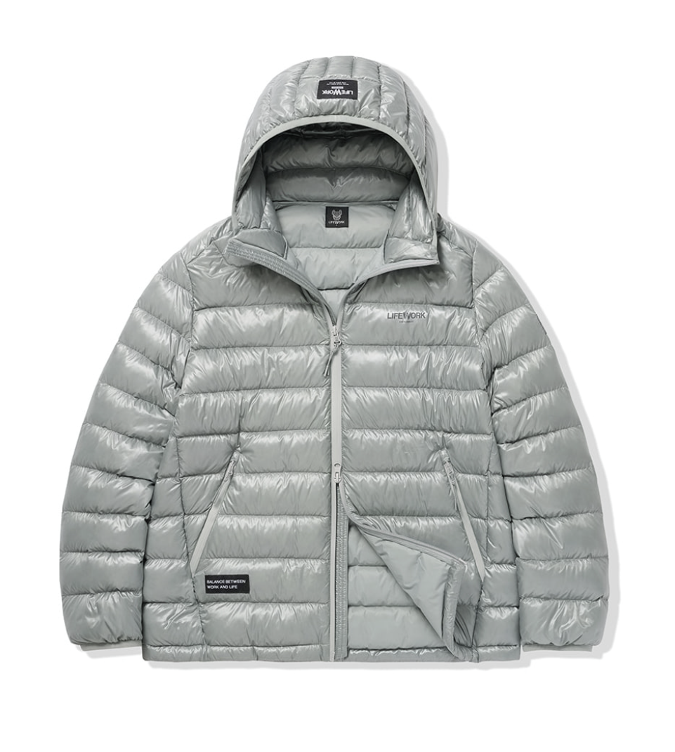 韓國 Lifework Lite Glossy Hooded Down Jumper【SC080】