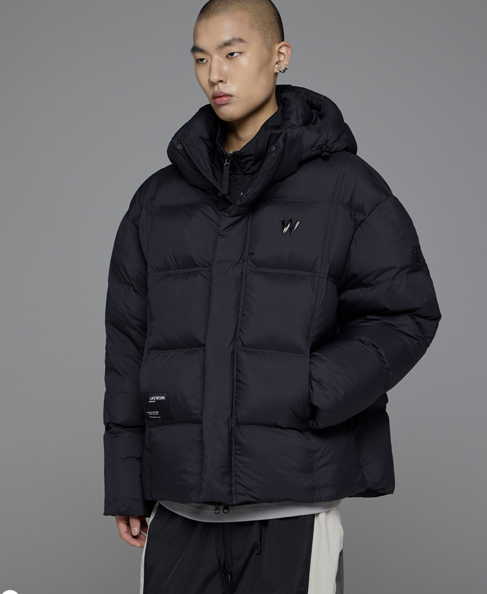 韓國 Lifework Soft Air Mix Quilted Hooded Down Jumper【SC081】