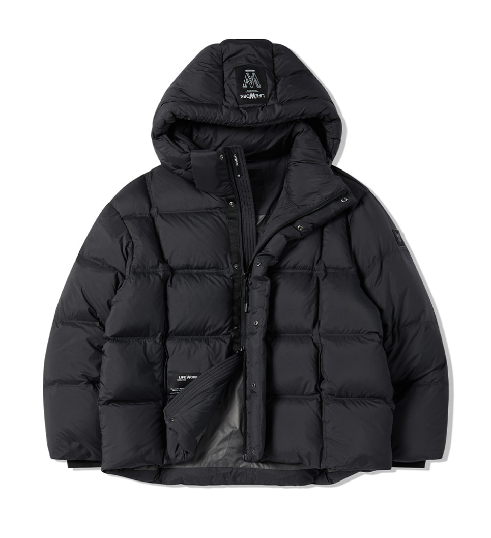 韓國 Lifework Soft Air Mix Quilted Hooded Down Jumper【SC081】