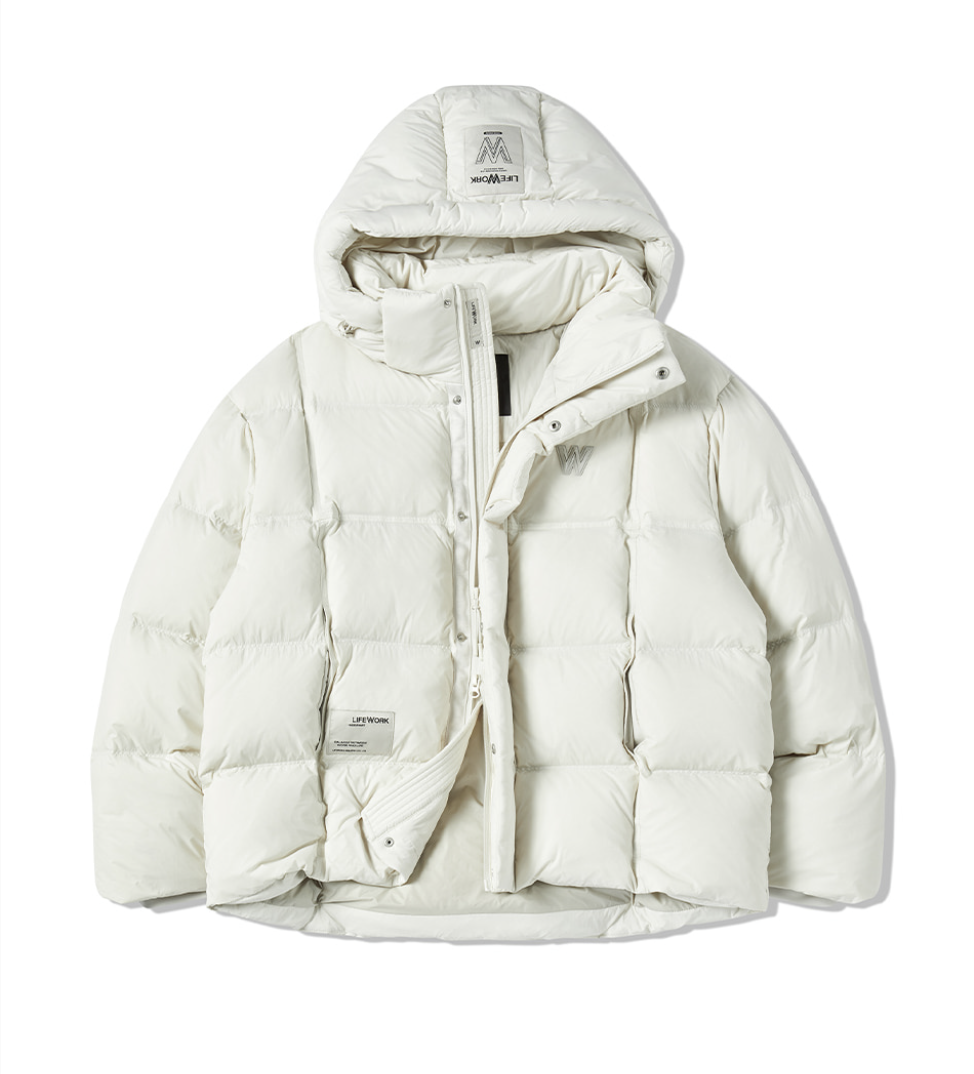 韓國 Lifework Soft Air Mix Quilted Hooded Down Jumper【SC081】