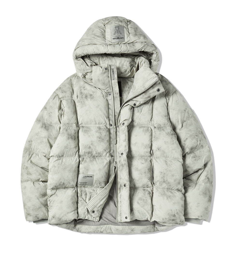 韓國 Lifework Soft Air Mix Quilted Hooded Down Jumper【SC081】