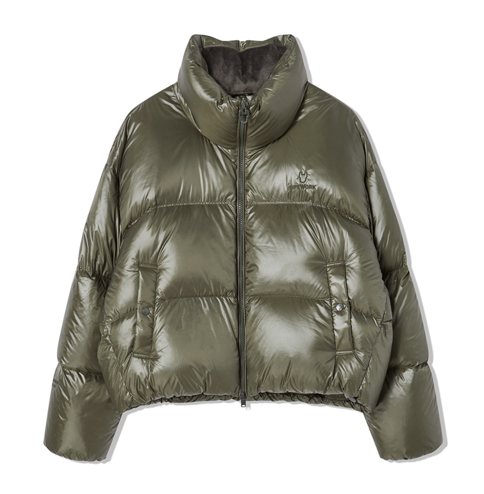 韓國 Lifework Women's Soft Air High Neck Short Down Jumper【SC082】