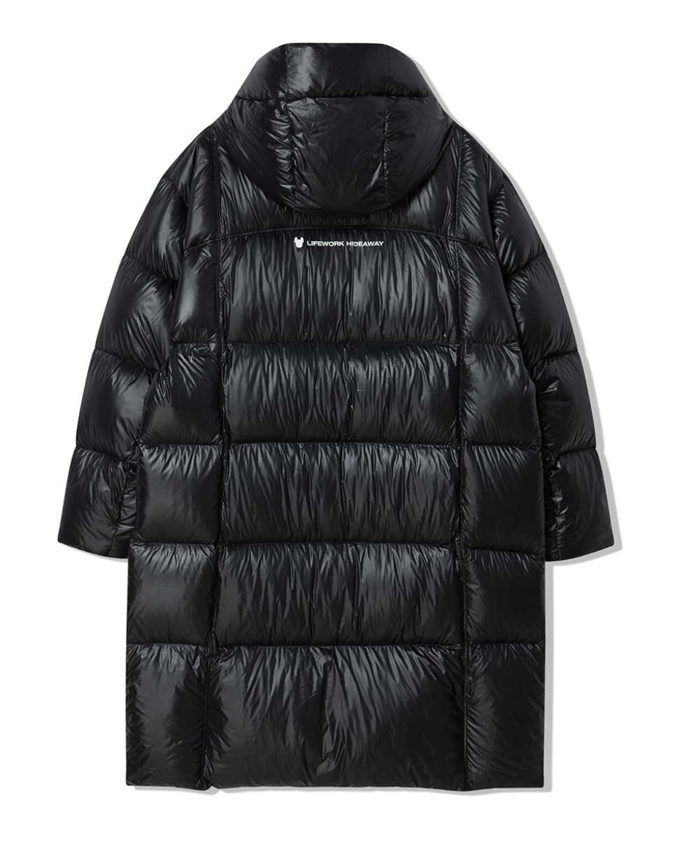 韓國 Lifework Women's Soft Air Square Quilted Long Hooded Down Jumper【SC084】