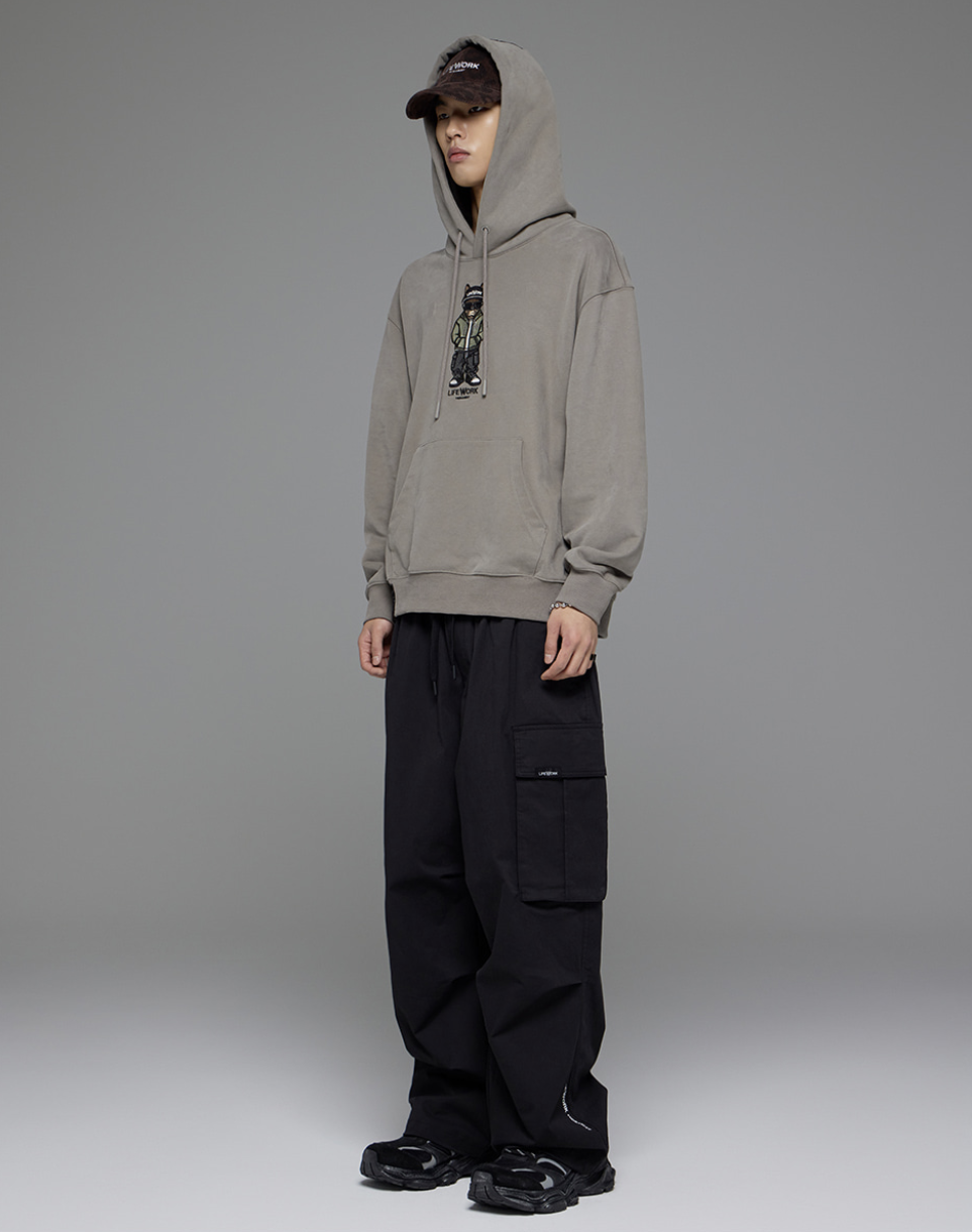 韓國 Lifework Hipdog Applique Hoodie【SC087】