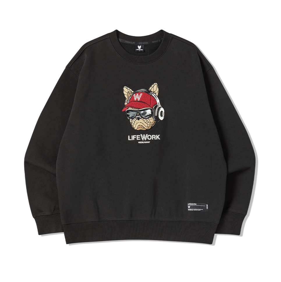 韓國 Lifework Headset Hipdog Fleece Sweatshirt【SC089】