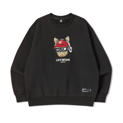 韓國 Lifework Headset Hipdog Fleece Sweatshirt【SC089】