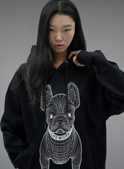 韓國 Lifework Big Radog Printed Hoodie【SC091】