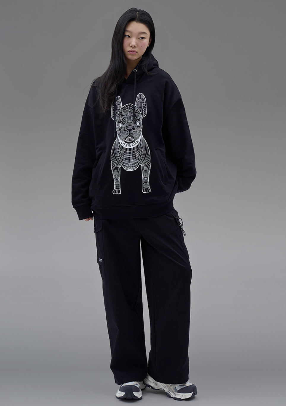 韓國 Lifework Big Radog Printed Hoodie【SC091】