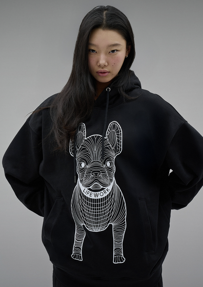 韓國 Lifework Big Radog Printed Hoodie【SC091】
