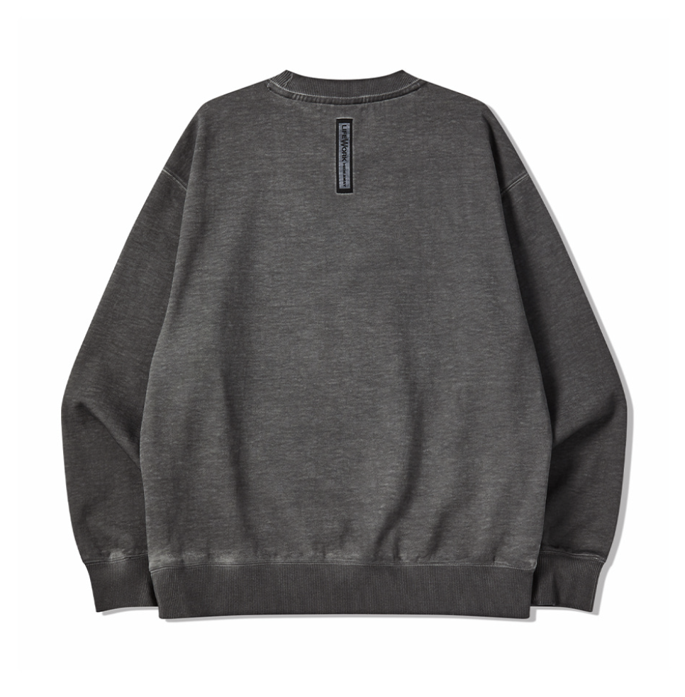 韓國 Lifework Garment Dyed Hip-Hop Sweatshirt【SC097】