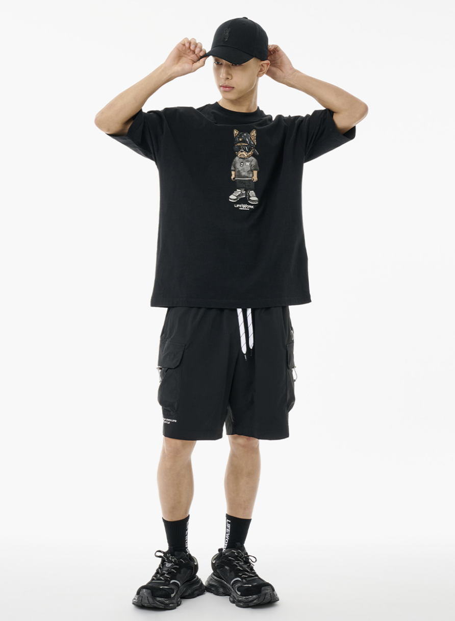 韓國 Lifework Snap Hipdog Short Sleeve T-Shirt【SC100】