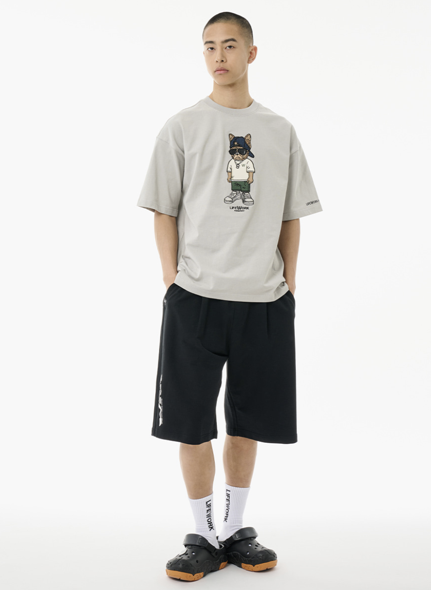 韓國 Lifework Snap Hipdog Short Sleeve T-Shirt【SC100】