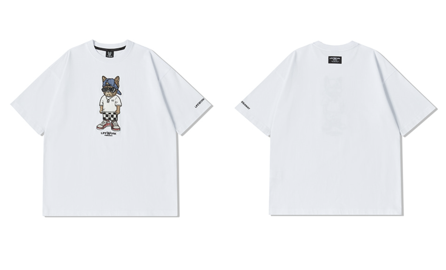 韓國 Lifework Snap Hipdog Short Sleeve T-Shirt【SC100】