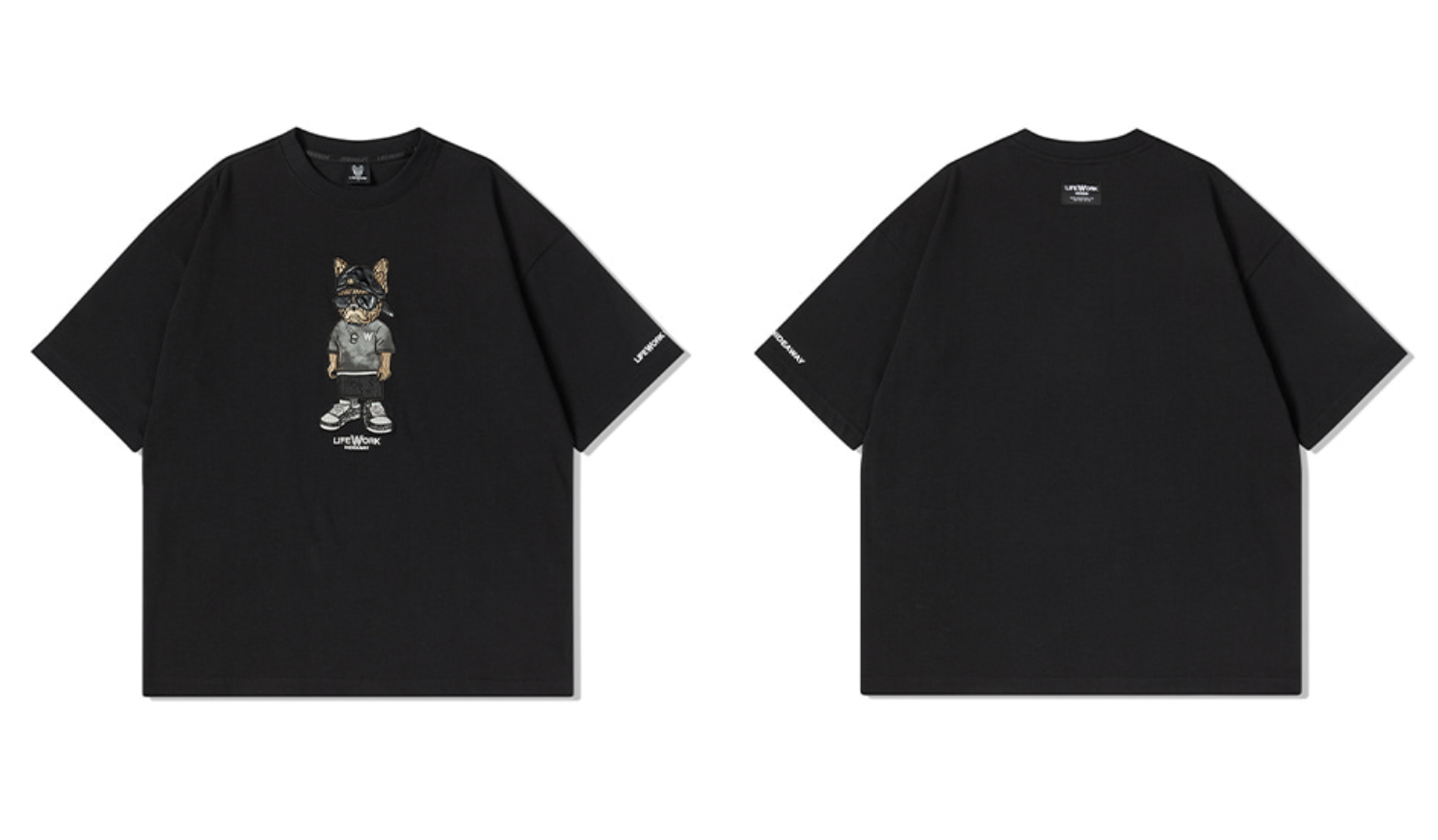 韓國 Lifework Snap Hipdog Short Sleeve T-Shirt【SC100】