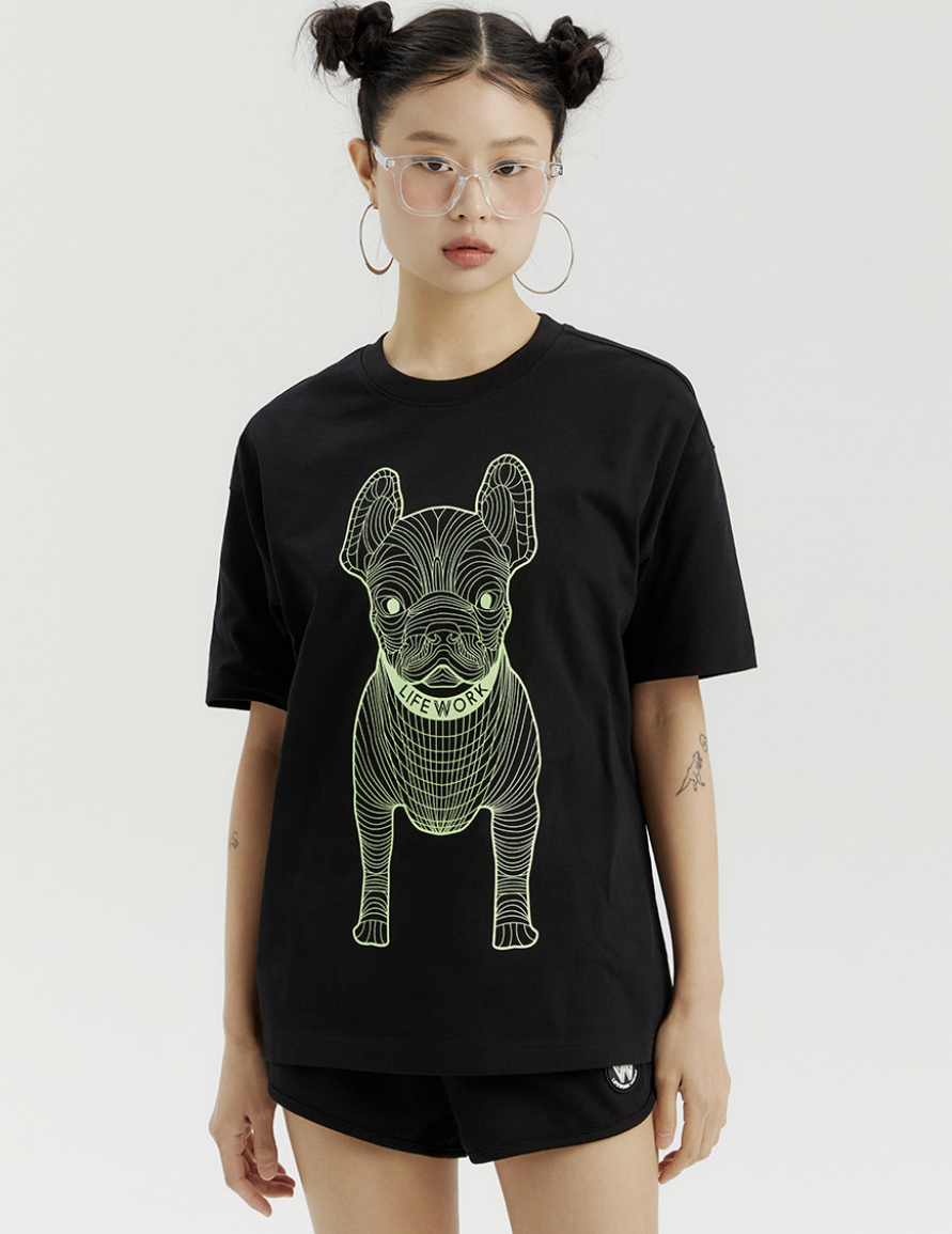 韓國 Lifework Big Radog short-sleeved T-Shirt【SC104】