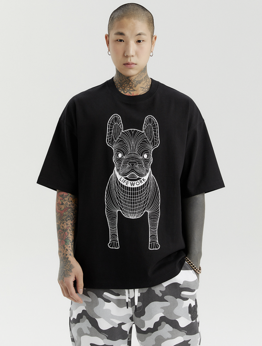 韓國 Lifework Big Radog short-sleeved T-Shirt【SC104】