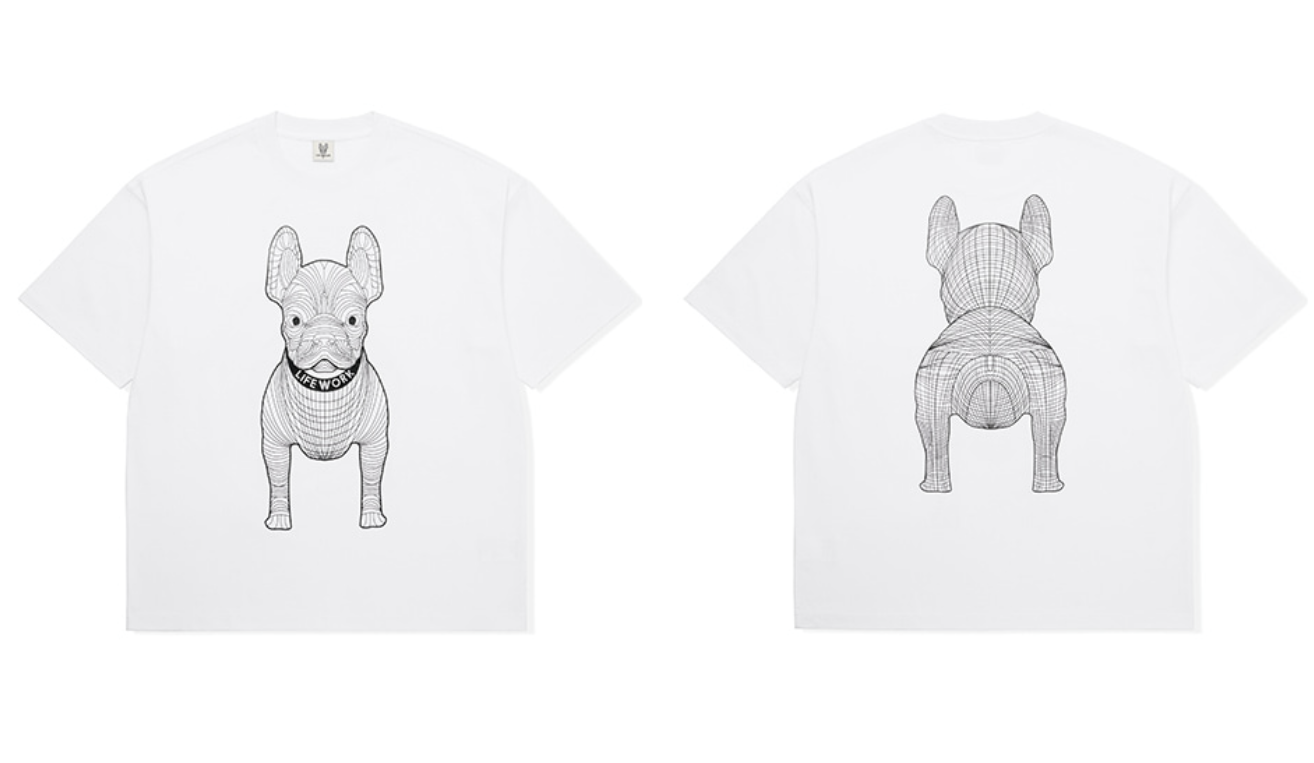 韓國 Lifework Big Radog short-sleeved T-Shirt【SC104】