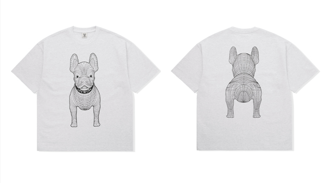 韓國 Lifework Big Radog short-sleeved T-Shirt【SC104】