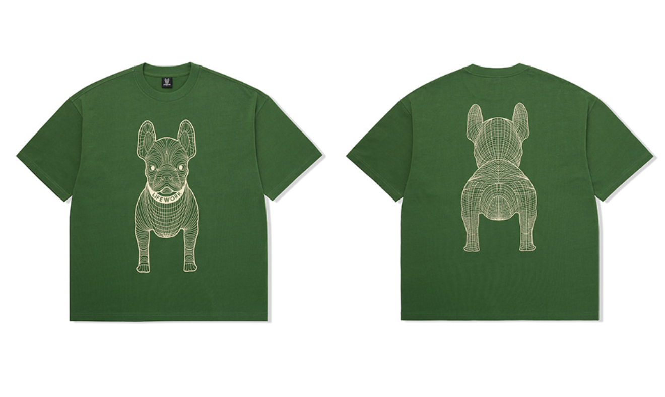 韓國 Lifework Big Radog short-sleeved T-Shirt【SC104】