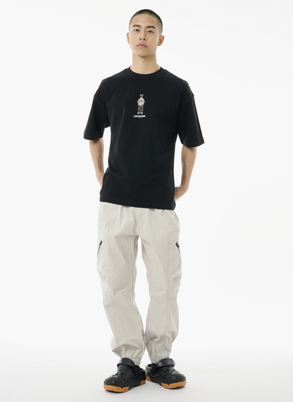 韓國 Lifework Snap Hipdog Striped Short Sleeve T-Shirt【SC105】