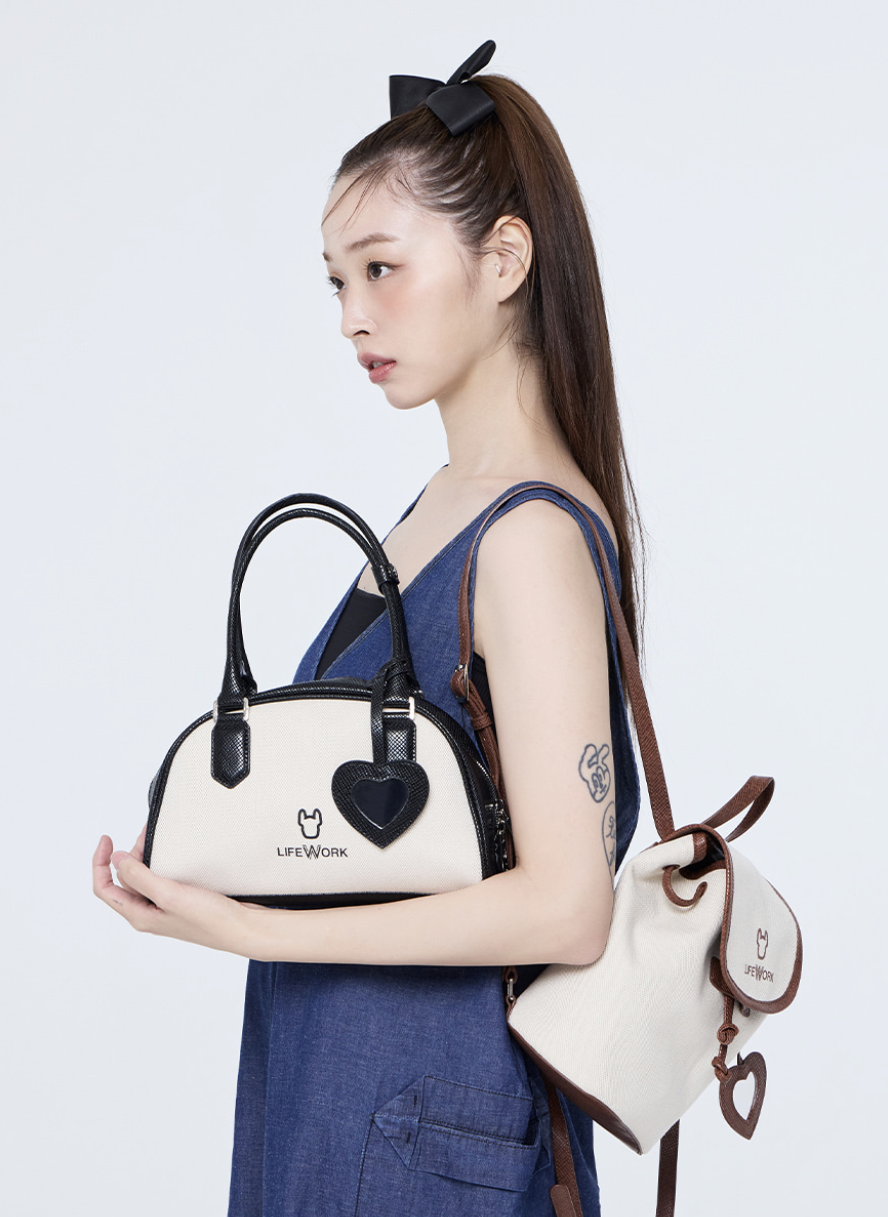 韓國 Lifework Women's Radok Love Charm Oxford Tote Bag【SC116】