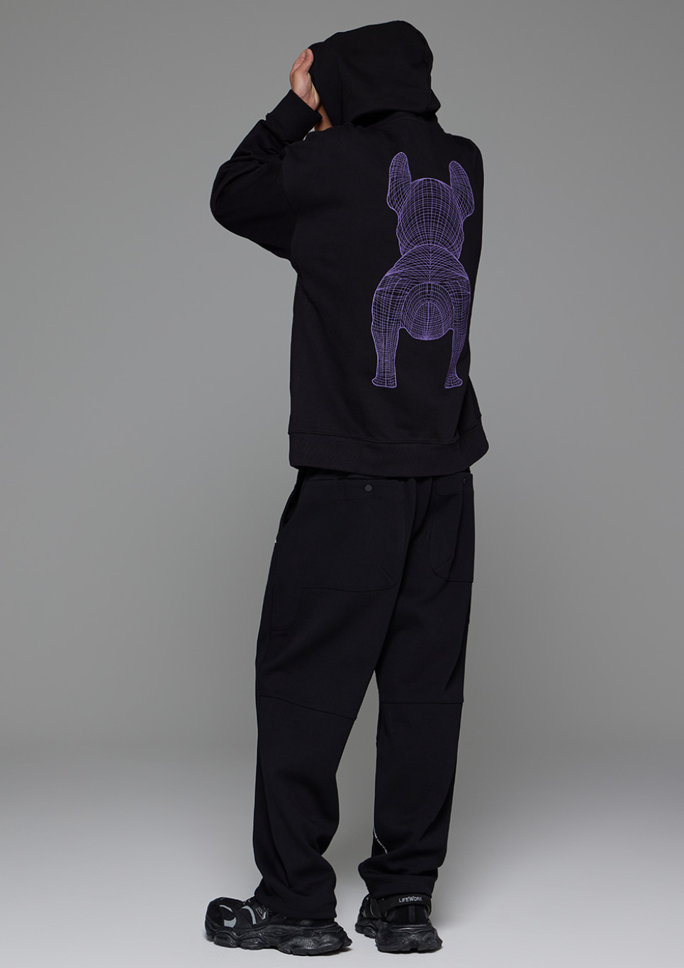 韓國 Lifework Big Radog Printed Hoodie【SC091】