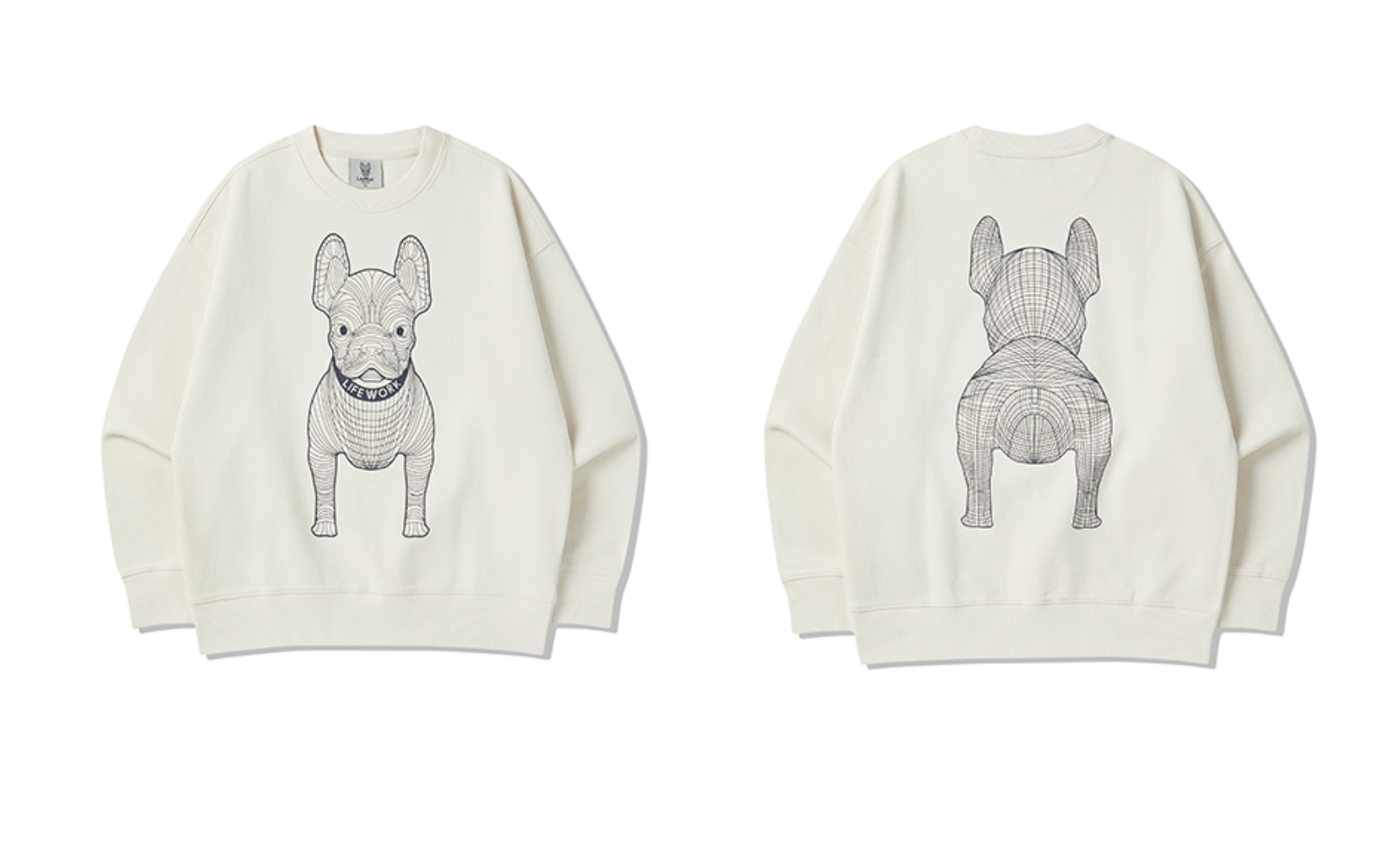 韓國 Lifework Signature Big Radog Printing Sweatshirt【SC092】