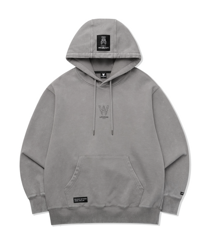 韓國 Lifework Vintage Crack W Logo Hooded T-Shirt【SC125】