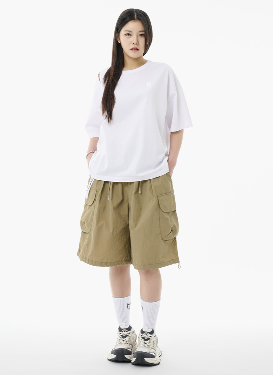 韓國 Lifework Women's Basic Slit Short Sleeve T-Shirt【SC131】