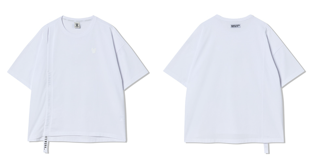 韓國 Lifework Women's Basic Slit Short Sleeve T-Shirt【SC131】