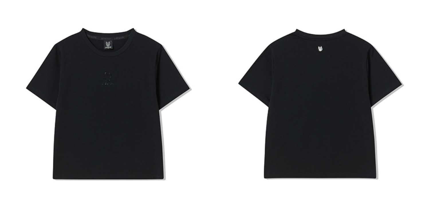 韓國 Lifework Women's High-Frequency Silhouette Short-Sleeved Short T-Shirt【SC132】