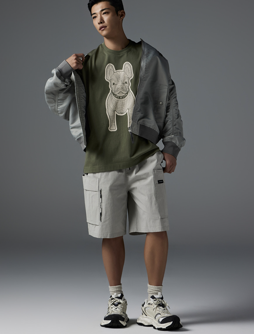 韓國 Lifework Public Silk Radok Print Short Sleeve T-Shirt【SC134】